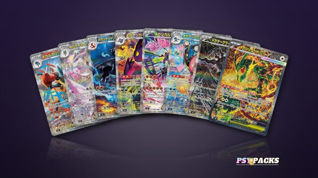 Cartas Mega ex de los sets japoneses de la era Mega, de Mega Brave a Storm Emeralda